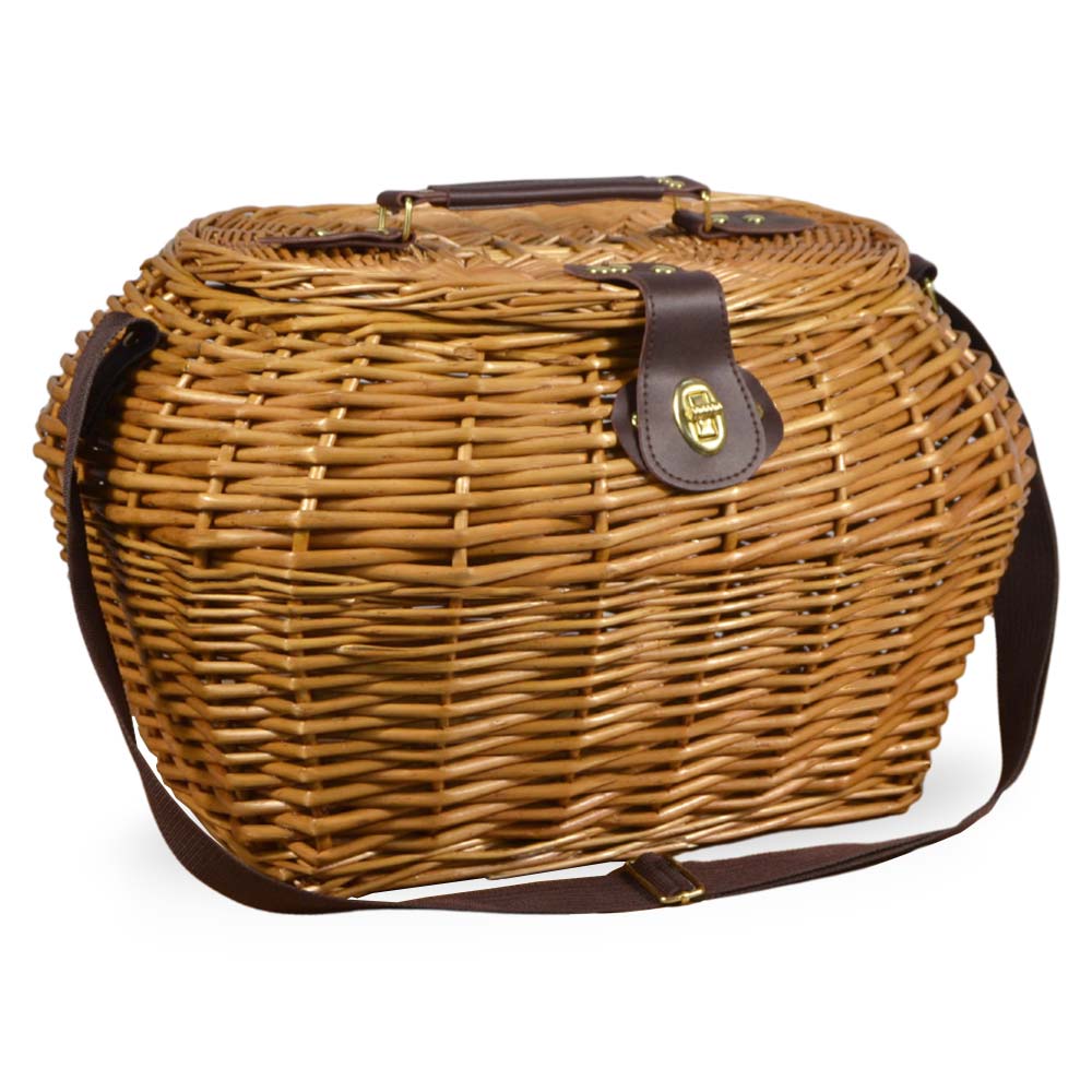 Cesto jack in vimini per funghi con coperchio 38 x 30 x h 25 cm.